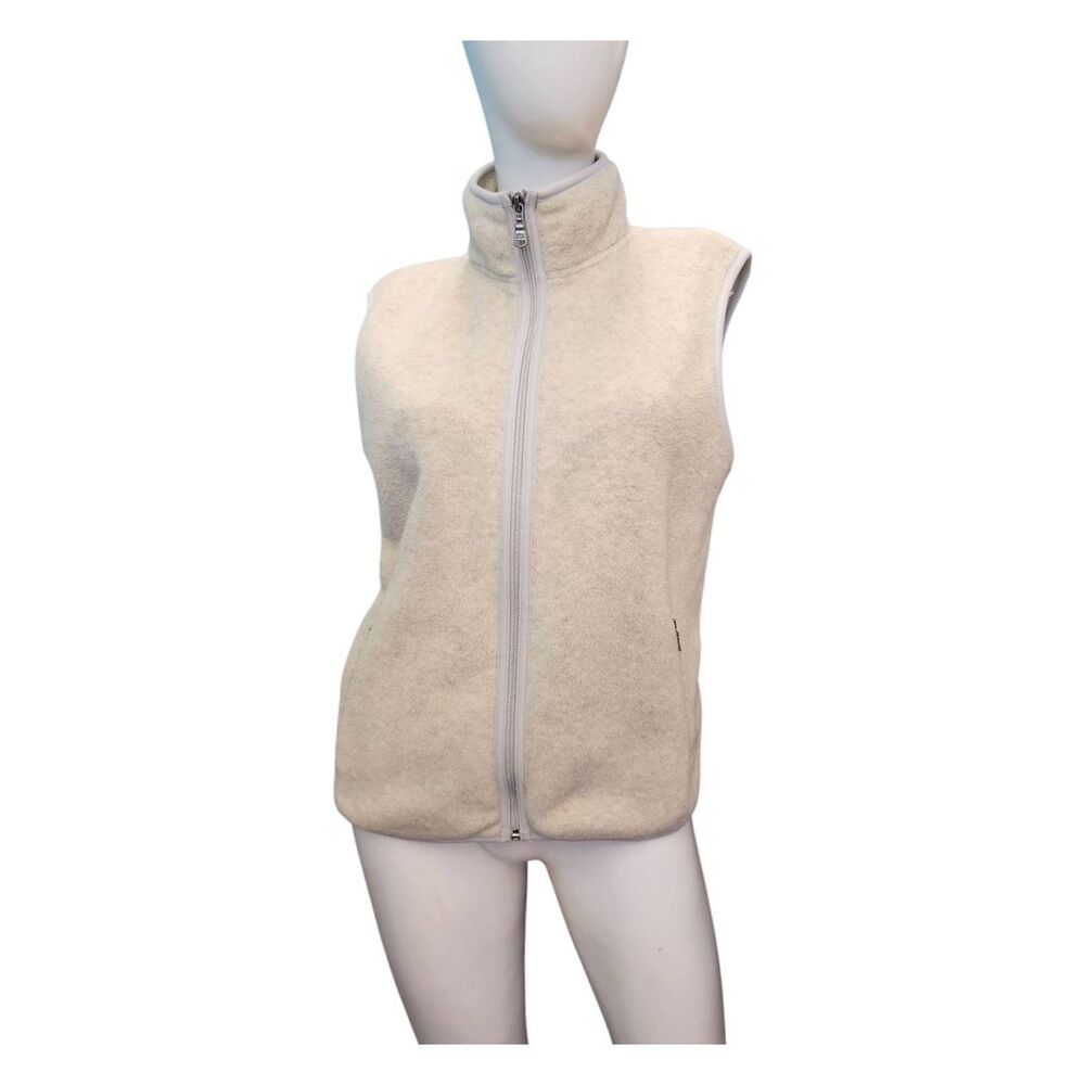 Eddie Bauer Cream zvest Full Zip Mens Medium